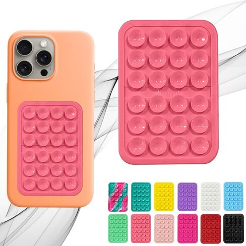 Suction Phone Case Mount, Sillicon Adhesive Phone Accessory for iPhone and Android, Hands-Free Fidget Toy Mirror Shower Phone Holder, Tiktok Videos and Selfies (Royal Blue) in Saudi Arabia