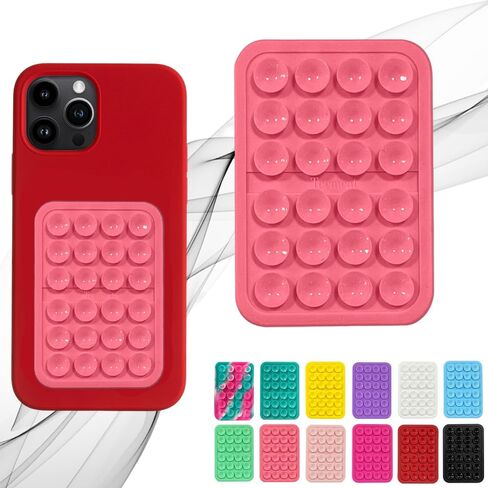 Suction Phone Case Mount, Sillicon Adhesive Phone Accessory for iPhone and Android, Hands-Free Fidget Toy Mirror Shower Phone Holder, Tiktok Videos and Selfies (Royal Blue) in Saudi Arabia
