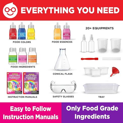 Doctor Jupiter Girls First Science Experiment Kit for Kids Ages 4-5-6-7-8| Birthday Gift Ideas for 4-8 Year Old Girls| STEM Learning & Educational Toys in Kuwait