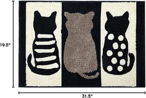 ZebraSmile Bathroom Rugs - Cat Bathroom Rug Non Slip Washable Soft Bath Mat Shower Room Bathmat Funny Doormat Cat Bath Rug19.5 X 31.5 in in Saudi Arabia