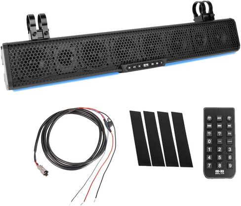 Belva BASB26V2 26 "500W صوتية بلوتوث مضغوطة عن طريق الطقس لقلق UTV/ATV/SXS/GOLF ، 6 مكبرات الصوت ، التحكم عن بُعد ، معادل مسبقًا ، يناسب 1.5" - 2 "قضبان لفة in Kuwait