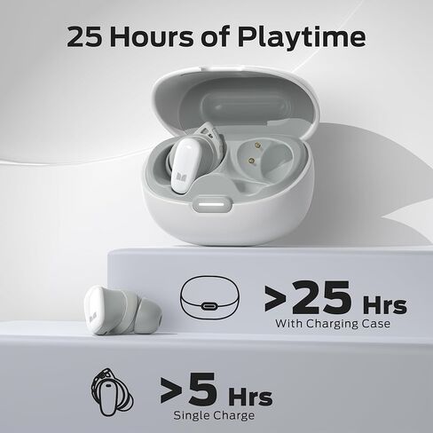 Monster N-Lite 206 Bluetooth Wireless Earbuds in Ear Headphones, Bluetooth 5.4 Ear Buds Built-in Mic, Comfortable Fit, Touch Control, Type-C Fast Charging, IPX6 Waterproof, 25H Playtime, Black in Saudi Arabia