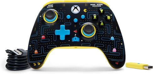 PowerA Wireless Controller for Xbox Series X|S - PAC-MAN SE, hall effect thumbsticks, low latency wireless, officially licensed, works with Xbox One and Windows 10/11 in Saudi Arabia