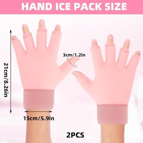 Finger Arthritis Compression Hand Ice Pack Gloves for Pain Relief, Blue Adjustable Wrist Ice Pack for Hot & Cold Therapies, Reusable Ice Glove, Gel Finger Ice Pack Sleeve for Tendinitis, Carpal Tunnel in Saudi Arabia