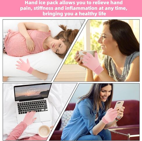 Finger Arthritis Compression Hand Ice Pack Gloves for Pain Relief, Blue Adjustable Wrist Ice Pack for Hot & Cold Therapies, Reusable Ice Glove, Gel Finger Ice Pack Sleeve for Tendinitis, Carpal Tunnel in Saudi Arabia