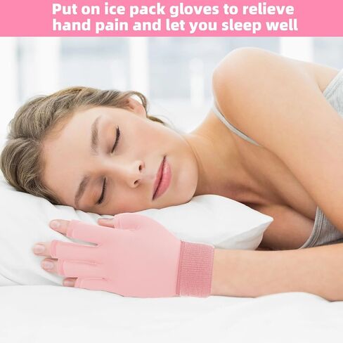 Finger Arthritis Compression Hand Ice Pack Gloves for Pain Relief, Blue Adjustable Wrist Ice Pack for Hot & Cold Therapies, Reusable Ice Glove, Gel Finger Ice Pack Sleeve for Tendinitis, Carpal Tunnel in Saudi Arabia