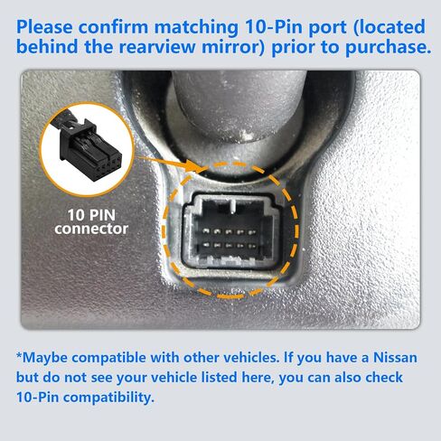 Dashcam Power Adapter 7 Pin Custom for Chevy, Ford, Honda, Lexus, Mitsubishi, Nissan, Toyota and More,Hide The Wires,GPS Radar Mirror Camera Dash Cam Adapter Cable,Connects to Rearview Mirror in Saudi Arabia