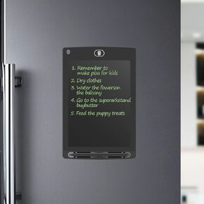 Magnetic to Do Grocery Shopping List Pad for Fridge | LCD Digital Checklist Magnet Task Notepad Message Board for Refrigerator - Includes Fine-tip Stylus Pen & Instant Erase, 6"x9"