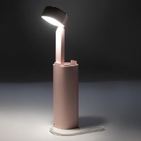 Small Rechargeable Lamp, Cordless Desk Lamp with Power Bank, Flashlight Battery Powered, Rechargeable Table Lamp, Emergency Lights for Home, Portable Camping Light with Phone Holder, Black
