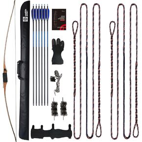 Sanlida Archery Royal X8 68" Longbow Kit 40lbs and 2 Pcs D97 Flemish Bowstrings