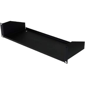 R1194 Rack Shelf Black Steel (2U, Shallow)