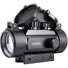 KASENTE Tactical 1x40mm Reflex Red Green Dot Sight Riflescope, 4 MOA Rifle Optic Scope, Fits 20mm/11mm Picatinny Dovetail Rail