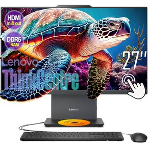 Lenovo ThinkCentre 27" All-in-One Desktop • Touchscreen • Full HD Display • 32GB DDR5 RAM • 1TB SSD • HDMI (in & Out) • 13th 8-Core i5 Processor • Wireless Charging • Windows 11 Pro