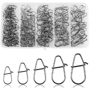 JSHANMEI CRANKBAIT SNAPS الصيد مقاطع المفاجئة الفولاذ المقاوم للصدأ قفل الثنائي اللقطات تغيير سريع مقاطع الصيد السرعة سريعة الخطاف الموصل in Kuwait