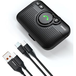 Car Bluetotoh Speaker for Phone: BC980P Multipoint Hands Free in car Speakerphone Kits for Safe Driving - with 2pcs Type-C Fast Charging Data Cable