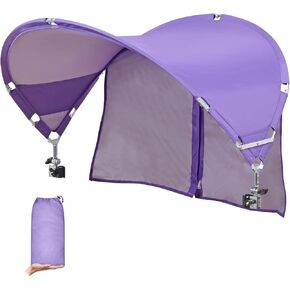 Universal XL Chair Canopy Umbrella, Foldable Sun Shade Attachment with Adjustable Clamp for Beach, Camping, Sports, Outdoor, Tanning, Zero Gravity Chairs, Wheelchair, Wagon, UPF 50+, Patent Design