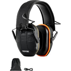 VEVOR Safety Earmuffs, Electronic Ear Muffs with 5.1 Bluetooth Technology Ear Protector, Noise Reduction Headphone NRR23dB, Hearing Protection Earmuffs for Shooting, Manufacturing and Lawn Mowing