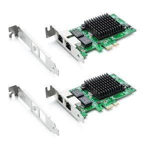 1000Mbps Gigabit Ethernet Converged Network Adapter (NIC) with Intel I350 Chip | Ethernet PCI Express NIC Network Card | Quad Copper RJ45 Ports | PCI Express 2.1 X4 | Compare to Intel I350-T4
