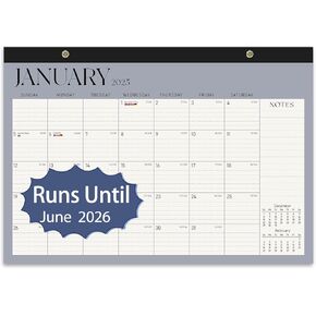 2025 Desk Calendar, January 2025 to June 2026 - Large 17" x 12" Monthly Calendar with To-Do List and Notes for Home, Office or School
