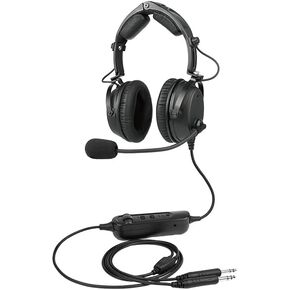 ANR Aviation Headset with Bluetooth, Active Noise Canceling with MP3 Input, Faux Leather Ear Cushions, GA Dual Plugs, Include Headset Bag