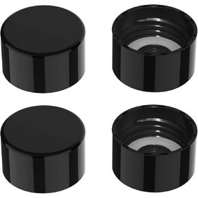 Mycket Soda Water Bottle Caps, 4 Packs Soda Carbonating Bottles Caps Compatible with Most Soda Machine Bottle（Black）
