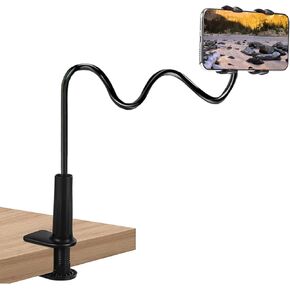 Cell Phone Clip Bed Stand Holder,Lazy Bracket Mount Clamp for Desk Flexible Long Arm Phones Stand Bed Gooseneck Mount,Cell Phone Holder 360 Adjustable Clamp Lazy Bracket for All 4-7" Devices