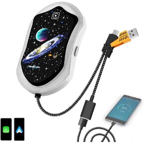 Wireless Carplay Adapter & Android Auto Wireless Adapter - Upgrade 3 in 1 Plug & Play Converts Wired to Wireless,Fits for Cars from 2017+ with iPhone iOS 10+ Android 11+ (Black)