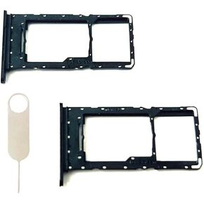 2pcs Single SIM Micro SD Card Tray Holder Slot Replacement for Samsung Galaxy A14 5G A146 SM-A146U A146U1 A146W (Black)