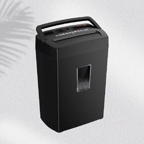 Bonsaii Paper Shredder for Home Use,6-Sheet Crosscut Paper and Credit Card Shredder for Home Office with Handle for Document,Mail,Staple,Clip-3.4 Gal Wastebasket(C237-B)