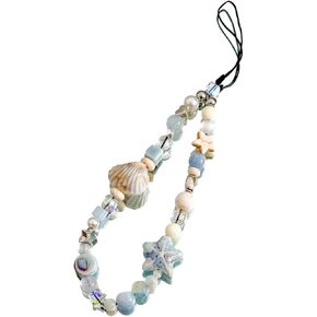 VICKYPOP Cute Shell Cell Phone Lanyard Strap Charms - Handmade Starfish Charms for Women