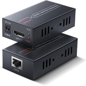 Avedio Links 164ft/50m USB Extender على CAT6/7 ، 4 منافذ USB 2.0 موسع Ethernet واحد مع مزود الطاقة POC ، حماية ESD ، التوصيل والتشغيل لكاميرا الويب ، لوحة المفاتيح ، الماوس ، الطابعة