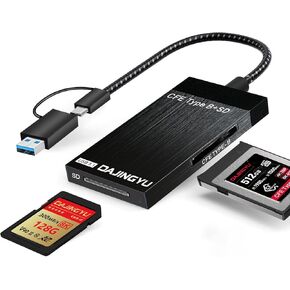 3-in-1 CFexpress Type b/SD Card Reader USB C, Dual-Slot USB 3.2(10Gbps) Adapter Compatible with Android/Windows/Mac OS/Linux