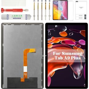 for Samsung Tab A9 Plus Screen Replacement for Samsung Tab A9 Plus LCD Display for Samsung Galaxy SM-X210 Digitizer Touch Screen Assembly Repair Kits SM-X215 SM-X216B Black