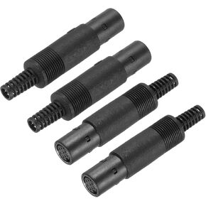 MECCANIXITY 4 Pcs S-Video DIN Mini Female Socket 4 Pin Signal Transmission Mini Din Plug Connector for TV DVD Computer Player (PS/2 Plug)