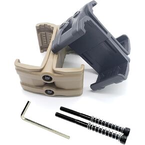 2-Pack Adjustable Accessories Holders, Black and Tan, X-Shaped Design for Flexible Organization