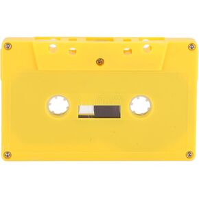 Blank Cassette Tape, 45 Minute Premium Sound Empty Cassette Tape with Clear Case for Sound Music Recording (Yellow)