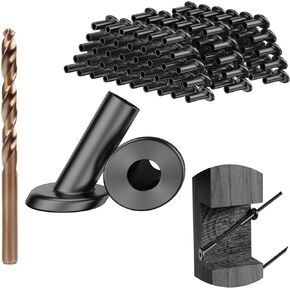 BLIKA 40 Pack 25 30 35 Degree 3/16" Black Angle Beveled Protector Sleeves, Angled Post Protector for 1/8" 5/32" 3/16" Cable Railing, T316 Stainless Steel, 30 Degree Angle Beveled Protector Sleeves