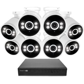 Swann AdvancedX™ Wired NVR 4K Security Camera System, 8 Channels, 4 PoE Cameras Outdoor, 1TB HDD Storage, Color Night Vision, Smart AI Video Analytics/Alerts, Advanced Motion Detection, 24/7 Recording