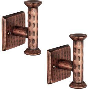 Monarch Abode 17089 Metal Round Towel Ring Holder - Hand Hammered Bathroom Hardware - 7 Inch Antique Copper Finish - Copper Hand Towel Holder - Antique Copper Bathroom Accessories - Copper Towel Rack