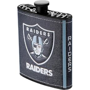 NFL Oakland Raiders Plastic Hip Flask, 7-ounce