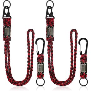 Frienda 2 Set Heavy Duty Paracord Lanyard Necklace Whistles Strap Braided 550 Keychain Lanyard for Outdoor Activities Camera