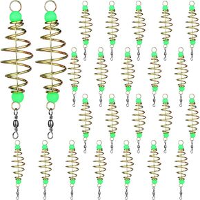 50 pcs صيد الطعم فخ قفص شكل زيتون مضيئة الشكل الزنبركية صيد الأسماك المعدنية الكارب الطعم الكرب