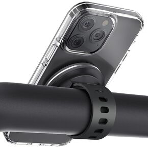 Magnetic Bar Mount, Phone Holder Compatible with Mag -saf Case, Normal Case, Sturdy Phone Grip for Men Male Gym Exercise Bikes Workout Equipment Stroller Cart Handlebars Gifts Black