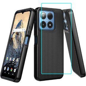 for Boost Summit 5G Case with Screen Protector,Summit 5G Phone Case Dual Layer Heavy Duty Military Grade Shockproof Corner Cover for Boost Mobile Summit 5G Purple