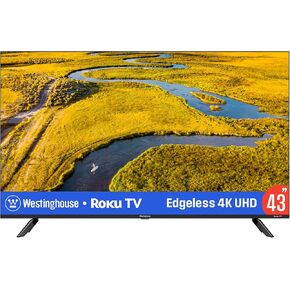 Westinghouse Edgeless Roku TV - 50 Inch Smart Television, 4K LED UHD w/HDR 10, Wi-Fi & Mobile App Connectivity, Flat Screen Compatible w/Apple Home Kit, Alexa, & Google Assistant