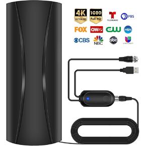 2025 Strongest TV Antenna, 1800+ Miles Range Digital Antenna for Smart TV Indoor/Outdoor with Amplifier, Long Range 360° Reception HD Local Channels Supports 8K, 4K for All TVs - 38ft Coax Cable