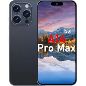 A14 Promax 5G Unlocked Android Phones Android 13 Smartphone with 6.8" FHD Screen CellPhones 50MP+24MP 6800mAh DualSIM FaceID Snapdragon 8cen2(Black)