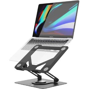 Laptop Stand for Desk,360° Adjustable Computer Stand with Rotating Base,Ergonomic Laptop Riser for Foldable and Portable,MacBook Riser Collaborative Work, Suitable for 10-16" Notebook Holder