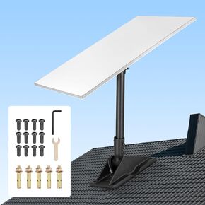 Starlink Gen 3 Heavy Duty Pivot Roof Mount ، مجموعة التثبيت القابلة للتعديل للطبق القياسي V3 ، تشمل محول أنابيب الألومنيوم