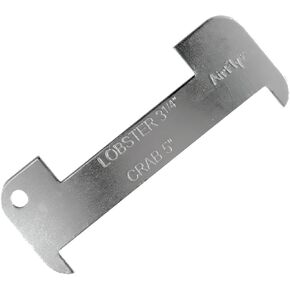 AirFly Aluminum Lobster and Blue Crab Gauge for California, Maine, MA, NH, RI, CT, MP, AL, FL, GA, MD, VA, NC, SC, LA, TX, Canada, 5", 3 1/4". Designed in San Francisco, USA